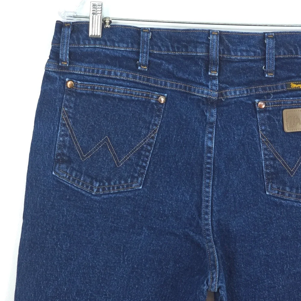 Vintage Wrangler Straight Leg‎ Jeans Men's 35x33 (38x34) Dark Wash Cowboy 937STR